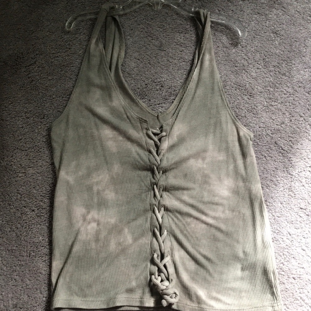 Green tank top